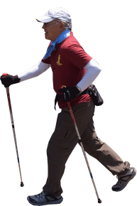 「ポールウォーキング」で全身運動　歩行能力を高める運動法