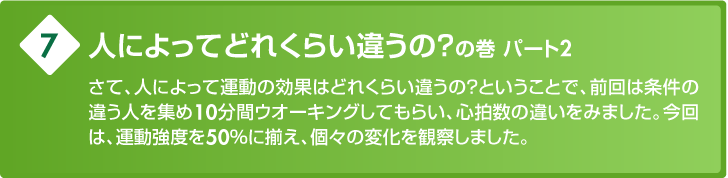 人によってどれくらい違うの？ の巻 パート2