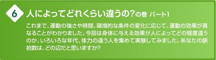 人によってどれくらい違うの？ の巻 パート1