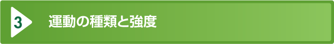 運動の種類と強度