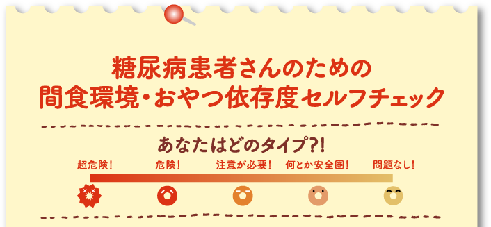 間食環境・おやつ依存度　セルフチェック